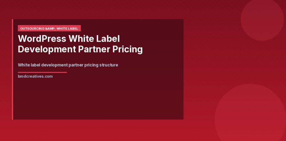 White label development partner pricing structure