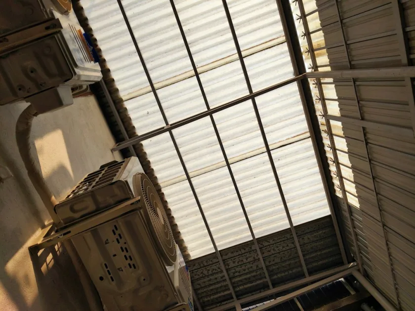 a room that has a bunch of windows in it