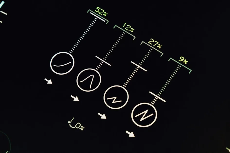 A close up of a cell phone with numbers and arrows